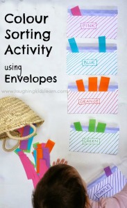 Colour Sorting Activity using Envelopes