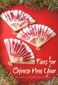Decorating Fans craft for Chinese New Year