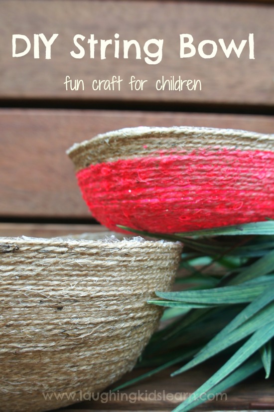 DIY string bowl - craft for children