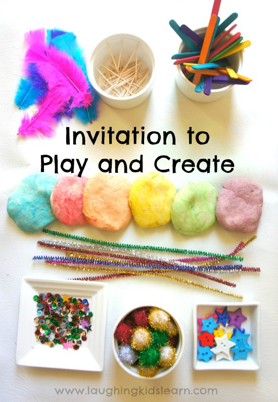 Invitation for children to play and create =