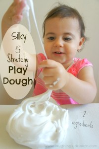 Silky and Stretchy Play Dough for kids - 2 ingredients