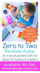 Baby and Toddler ebook full of play based ideas you can simply do at home.