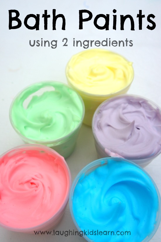 Bath Paints using 2 ingredients
