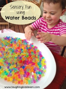 Sensory Fun using Water Beads
