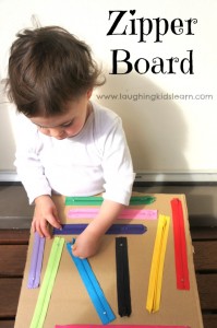 DIY zipper sensory board for kids
