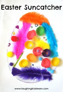 Easter Suncatcher using bits and pieces