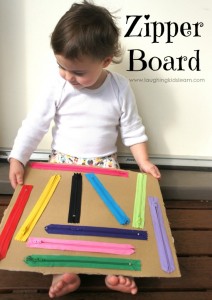 DIY Zipper sensory board for kids