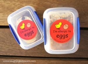 Allergy awareness stickers for kids