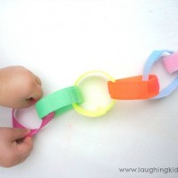 Simple velcro chain activity that children will love