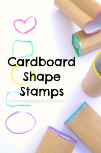 cardboard shape stamps using paint