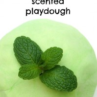 mint scented play dough