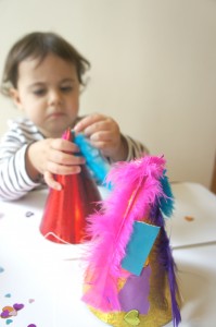decorating party hats