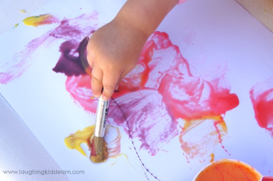 painting with kids - 2 ingredient recipe