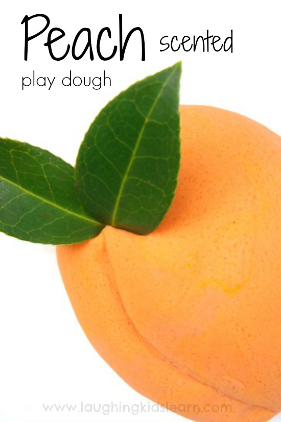peach scented play dough for kids