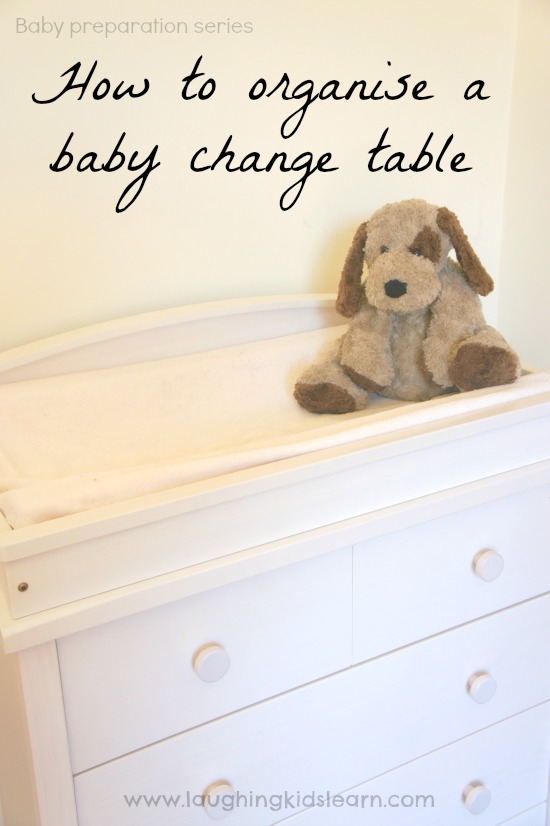 How to organise a baby change table 