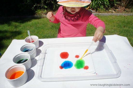 Dropper Painting for Kids - Laughing Kids Learn