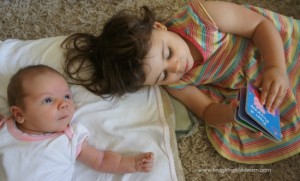 reading to a newborn