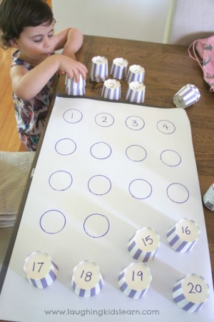 Number matching activity for kids - Laughing Kids Learn