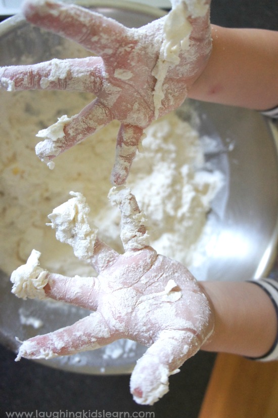 Messy cooking with kids