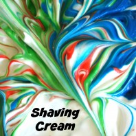 Shaving cream art activity for kids