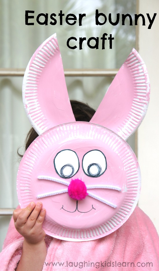 Easter bunny craft using paper plates
