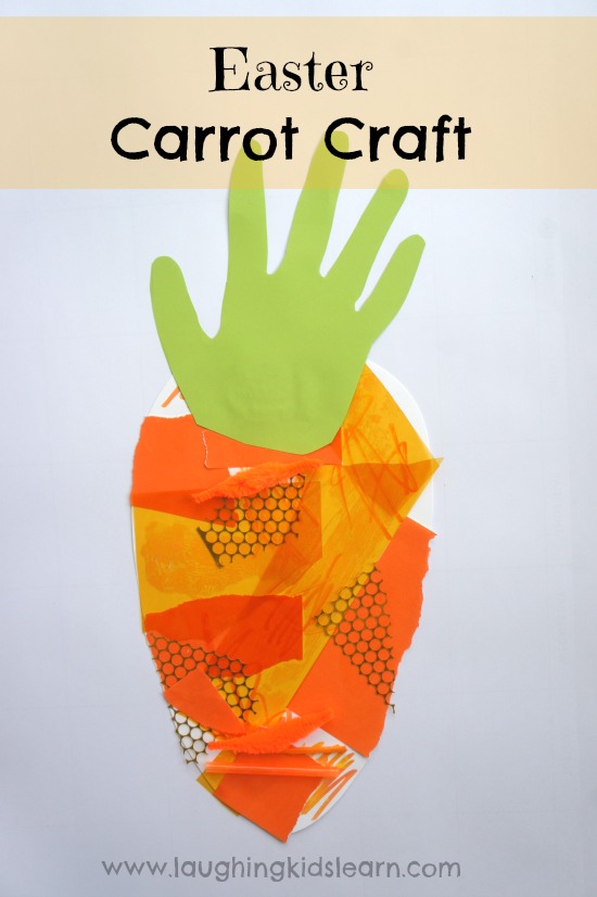 Easter carrot craft for toddlers and preschoolers