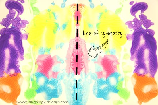 Line of symmetry of painting activity for kids