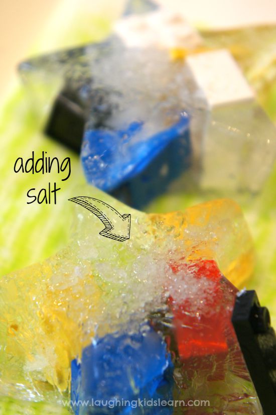 Adding salt to ice