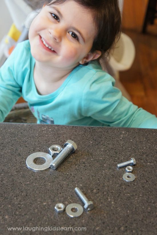 sharing out the nuts and bolts activity for kids