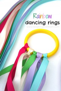 How to make beautiful rainbow dancing rings with ribbons are lots of fun for kids to play with.