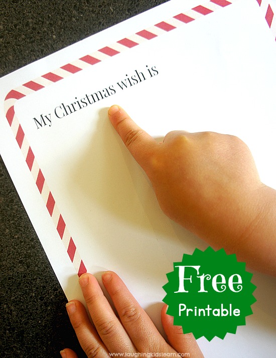 My Christmas wish printable page