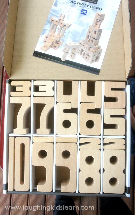 Sumblox box of building number blocks. 