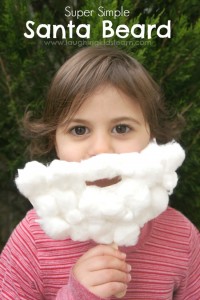 How to make a simple Christmas craft using paper plate as a Santa beard