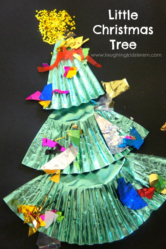 little christmas tree cupcake liner craft