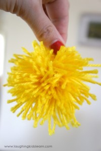 Wattle Pompom in yellow