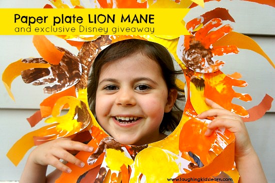 Paper plate lion
