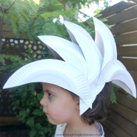FB sydney opera hat made out of paper plates and great craft activity for kids to do on Australia Day