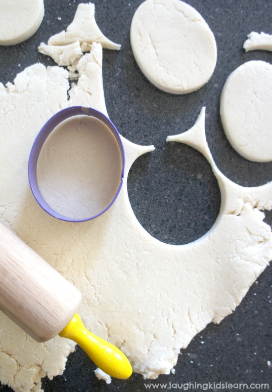 Salt dough recipe for making Easter egg ornaments or decorations
