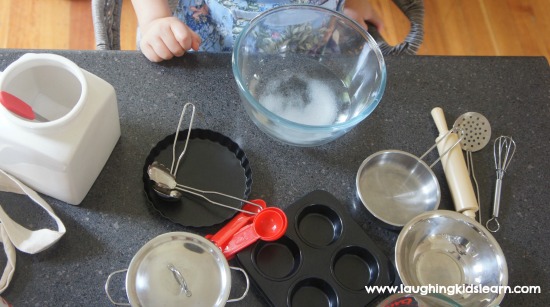 kids making in the kitchen mixing ingredients