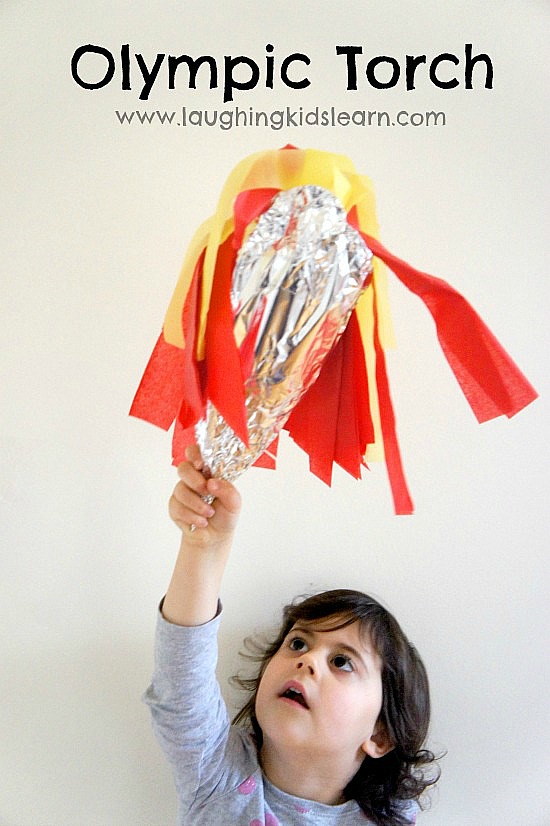 Simple Olympic Games torch craft for kids