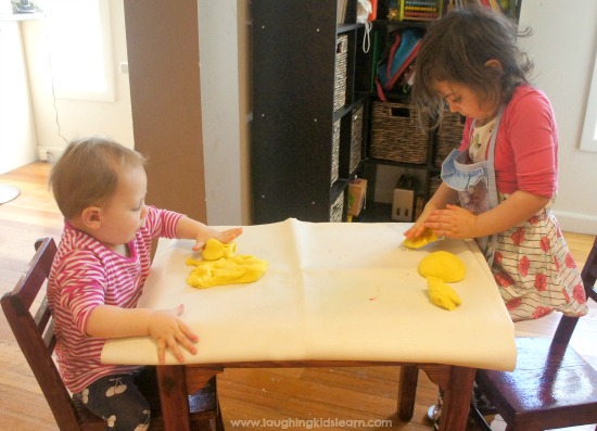 Playing with playdough
