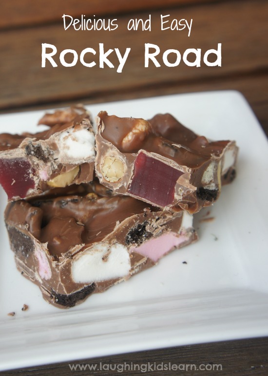 Simple Rocky Road slice to make with kids