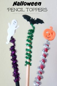 Simple to make Halloween pencil toppers
