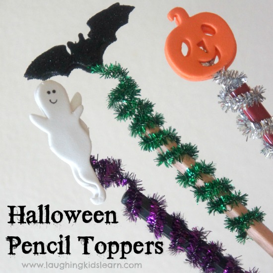 Halloween craft for kids at a pencil topper