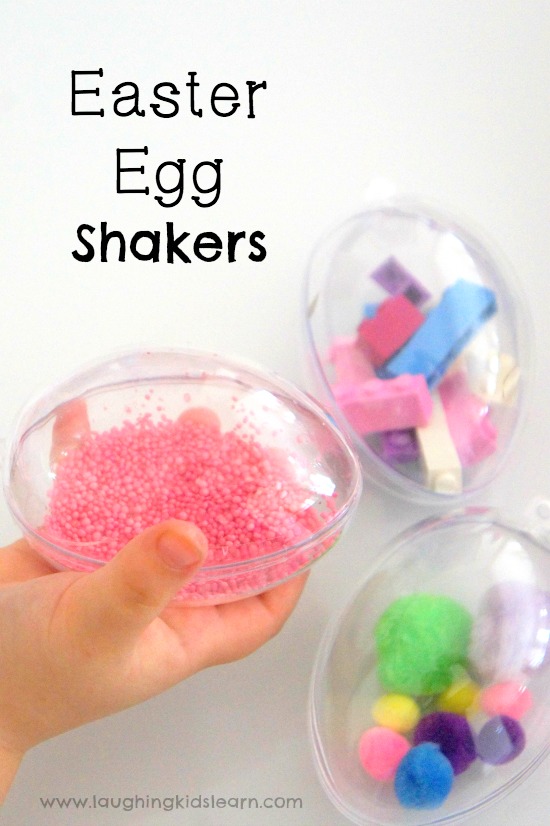 Simple Easter egg sensory shaker for kids