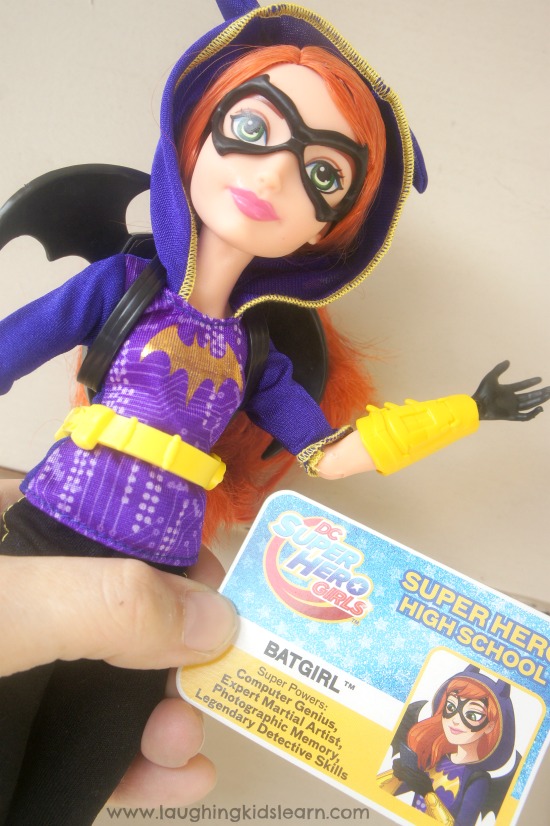 Bat girl DC super hero doll card