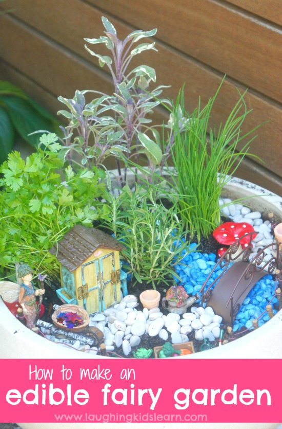 How to make an edible herb fairy garden at home with kids