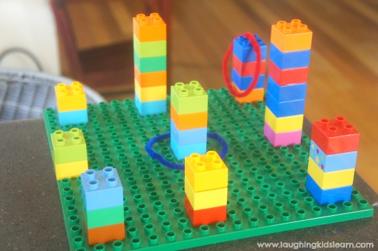 DUPLO LEGO ring toss game