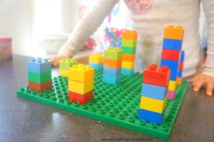 Making LEGO Duplo Ring Toss game for kids