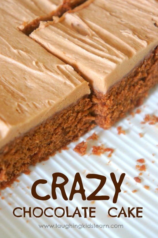 Super simple crazy chocolate cake you can bake with kids